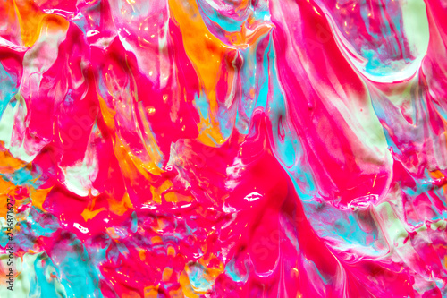 Wallpaper Mural Pink Blue and Orange Paint Splatters on White Background Torontodigital.ca