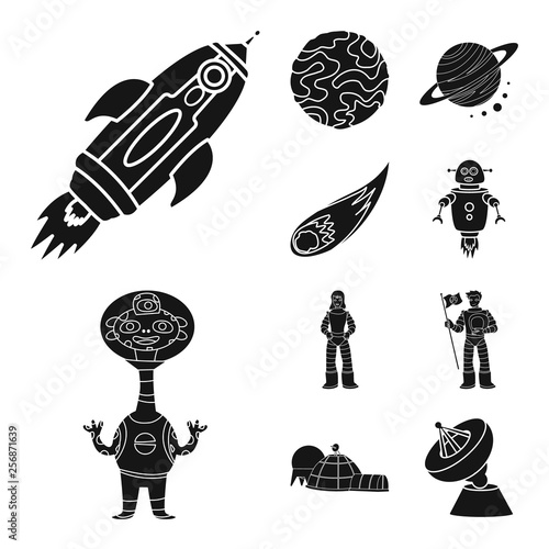 Vector illustration of colonization  and sky logo. Set of colonization  and galaxy  stock vector illustration.