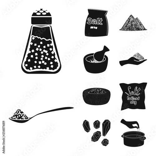 Vector illustration of natural and baking   sign. Set of natural and food stock symbol for web.