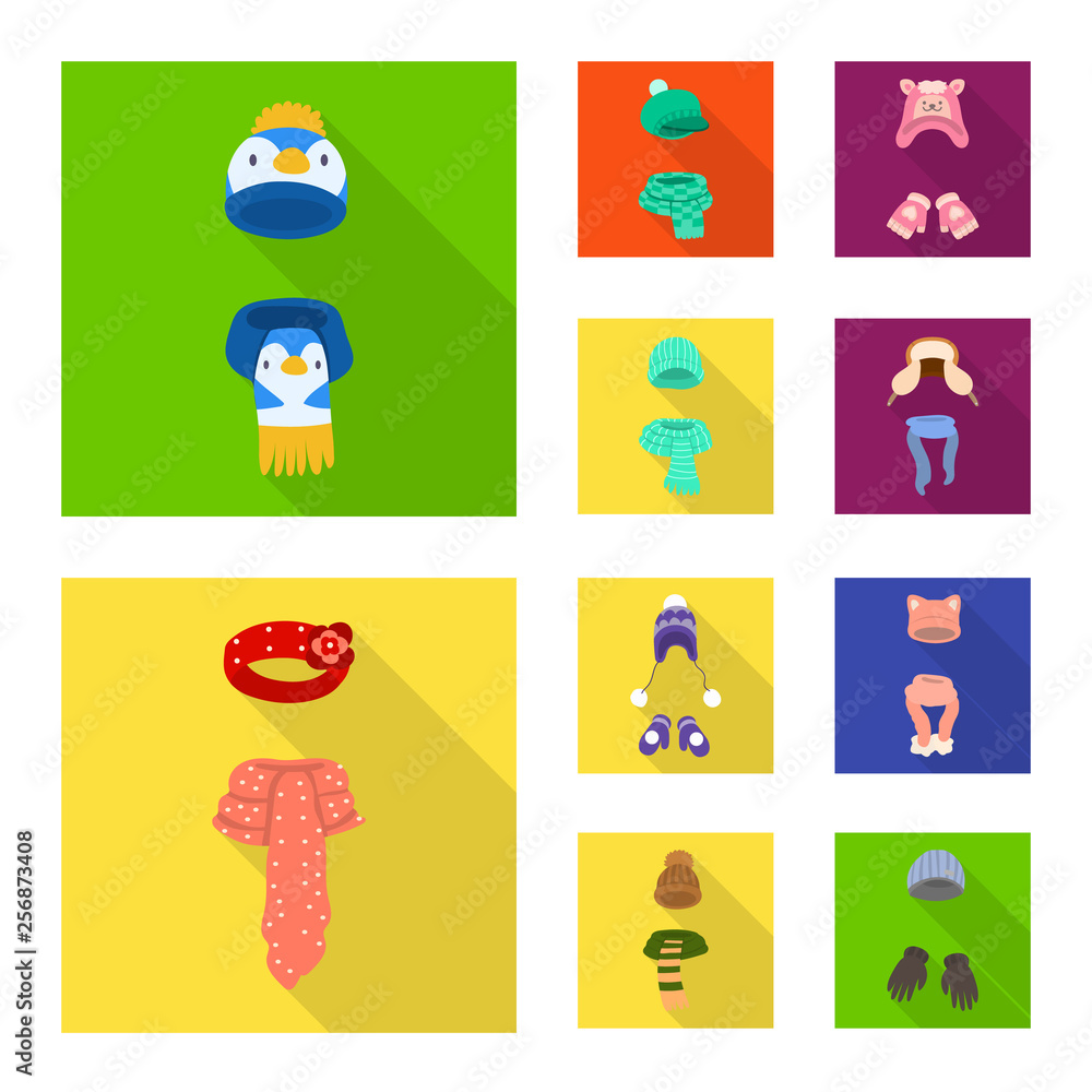 Fototapeta premium Vector design of shopping and warm sign. Collection of shopping and texture stock vector illustration.