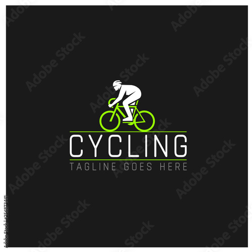 Cycling logo template