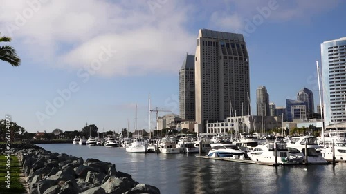 Nice view of San Diego downtown across Marina