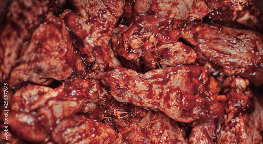 Marinade of chicken wings with paprika and soy sauce Marinade of chicken wings with paprika and soy sauce