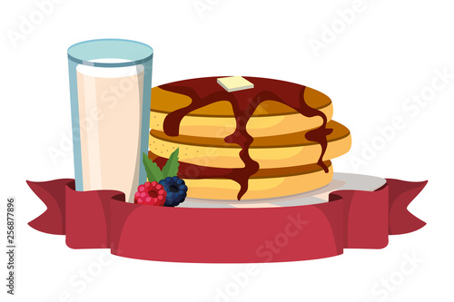 delicious tasty breakfast cartoon