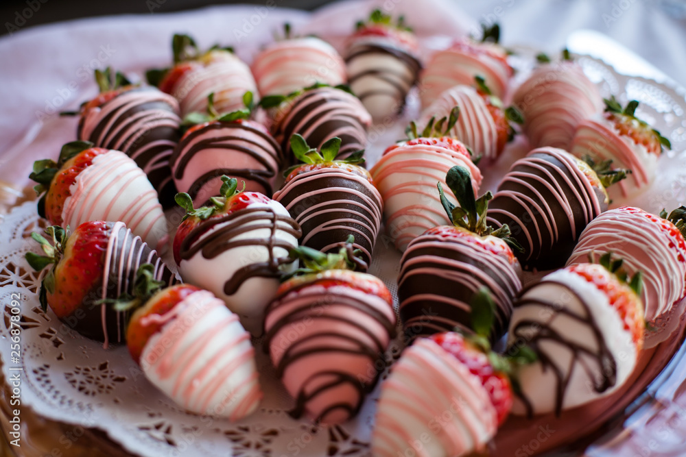 Pink and White Chocolate Covered Strawberries Pink and White Chocolate Covered Strawberries