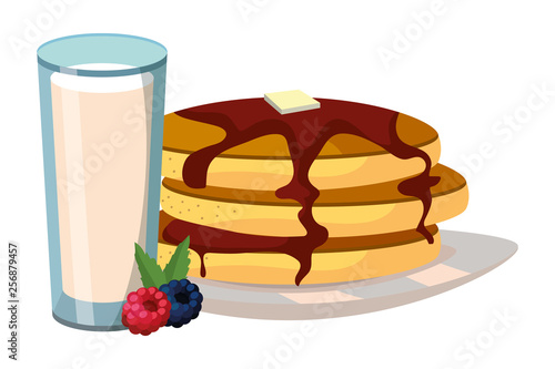 delicious tasty breakfast cartoon