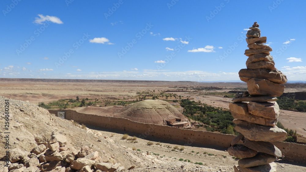 View from Aît Ben Haddou, Kasbah in Maroc