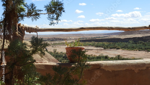 View from Aît Ben Haddou, kasbah in Maroc photo