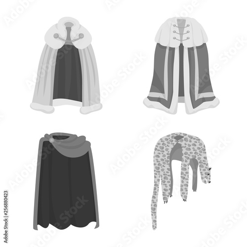 Vector illustration of textile and cloth logo. Collection of textile and clothing stock vector illustration.