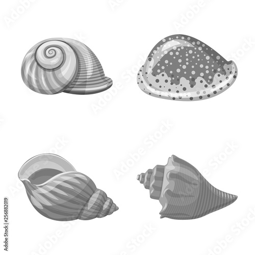 Vector design of aquarium and aquatic logo. Set of aquarium and decoration vector icon for stock.