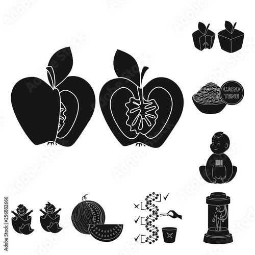 Vector illustration of quality and laboratory symbol. Collection of quality and genetically stock vector illustration.