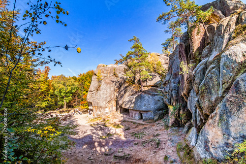 Rocks of Dovbush in the fall.