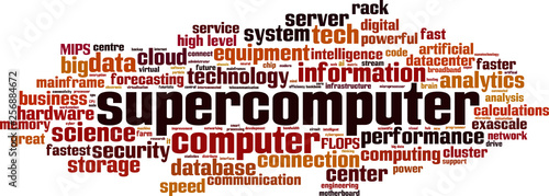 Supercomputer word cloud