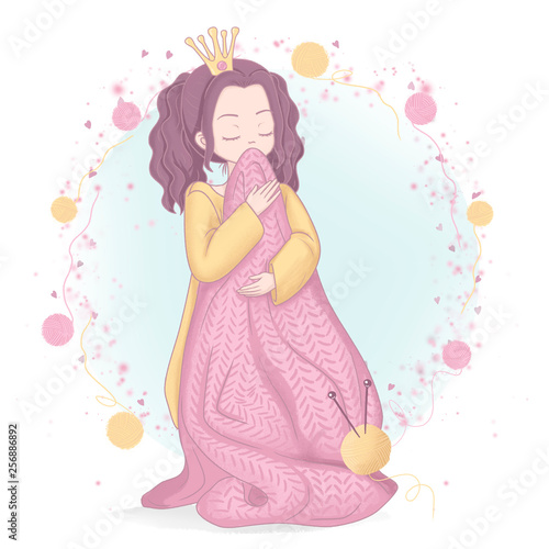Princess of cozy yarn. She likes to sleep under soft blanket