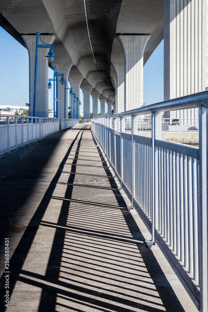 under the Roosevelt Bridge in Stuart, Florida