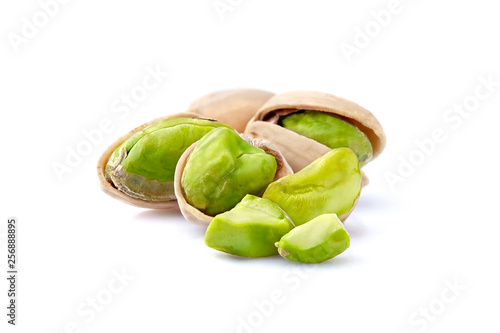 Pistachio in closeup isolated