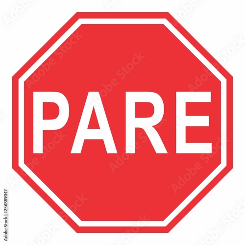 Pare traffic sign