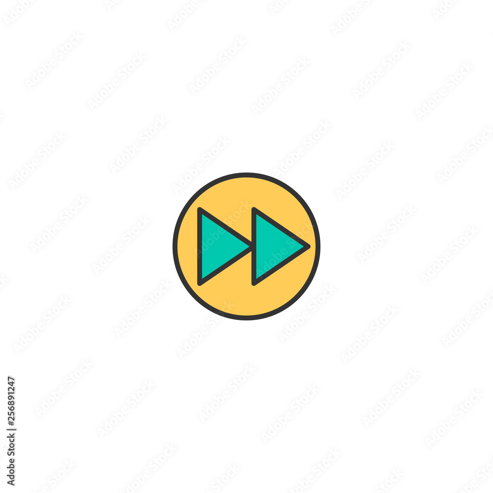 Fast Forward icon design. Essential icon vector design Fast Forward icon design. Essential icon vector design