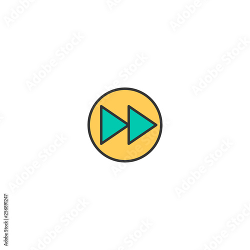 Free Download Fast Forward icon design. Essential icon vector design - GFXLoad