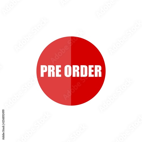 Red Pre order black button