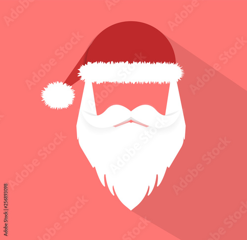 Santa Claus. Flat style. Merry Christmas and Happy New Year. Vector illustration.
