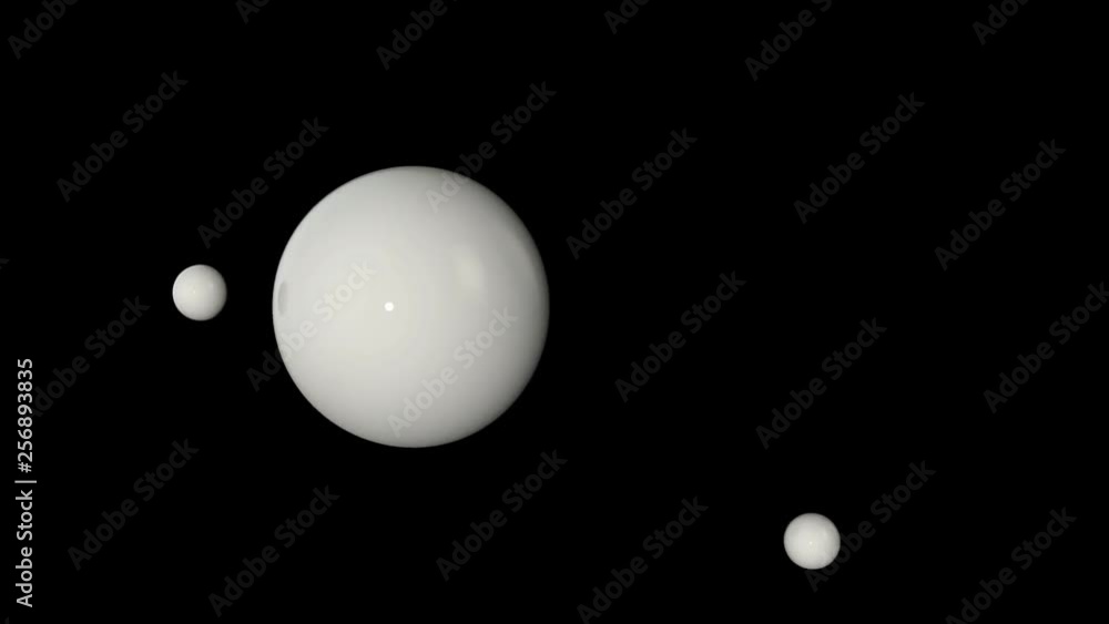 3D animation of balls that move in space. 3D animation of balls that move in space.