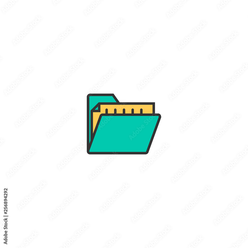 Folder icon design. Essential icon vector design