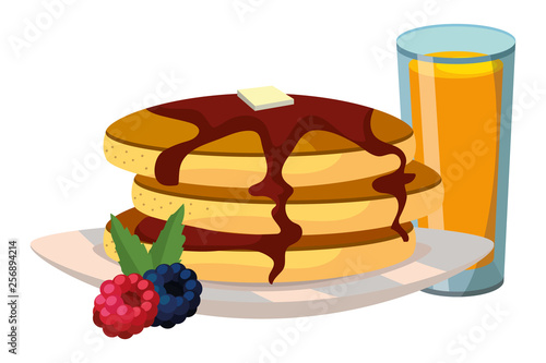 delicious tasty breakfast cartoon