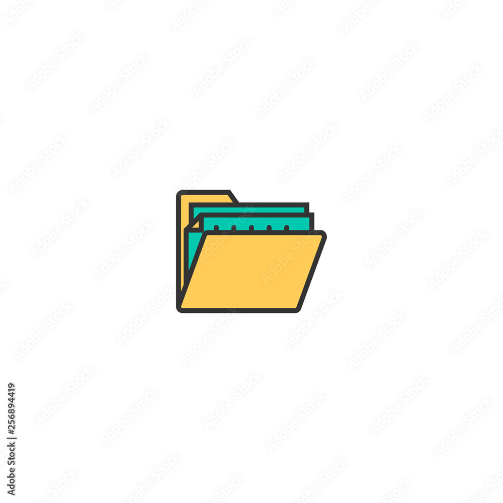 Folder icon design. Essential icon vector design Folder icon design. Essential icon vector design