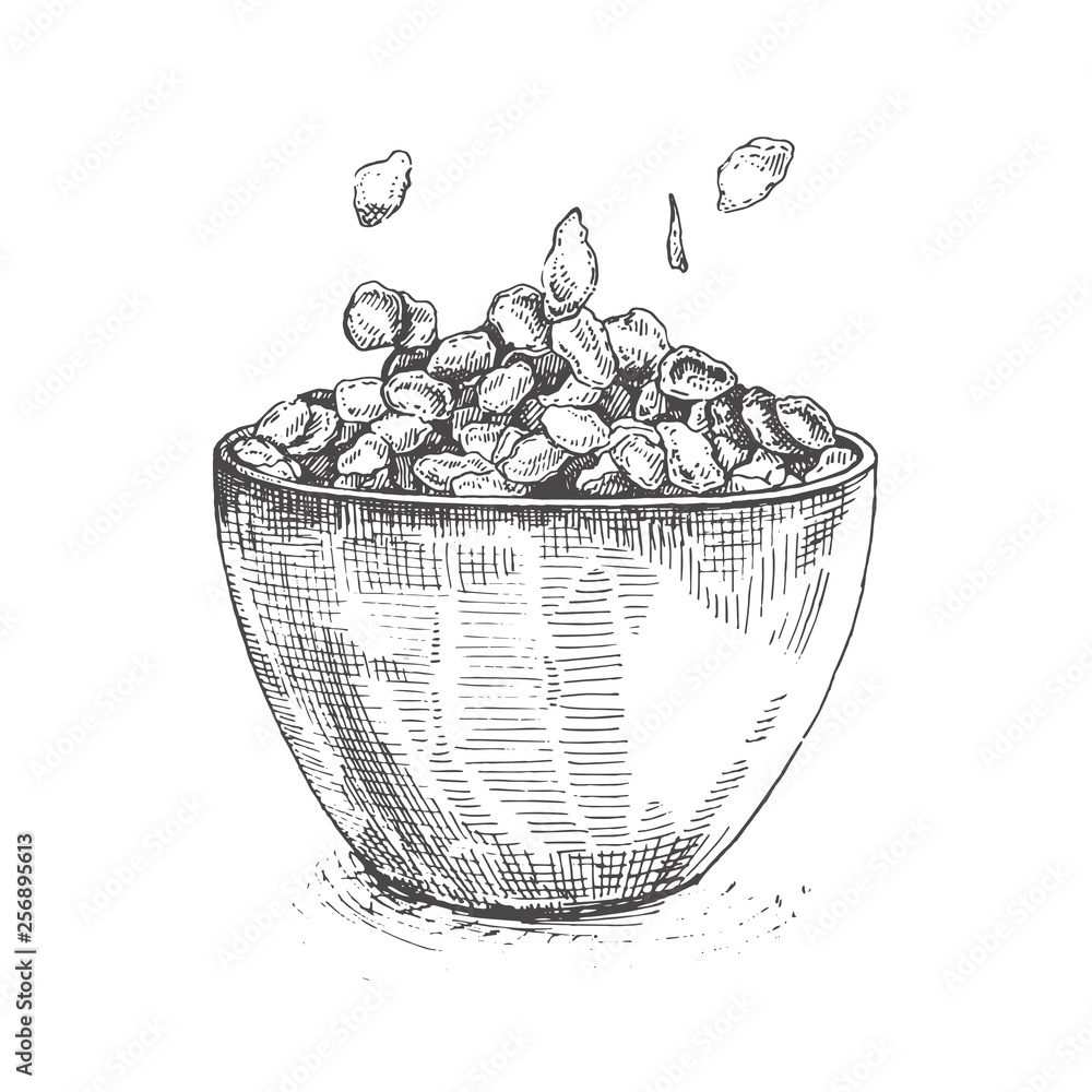 Ταπετσαρία Ilustration bowl of sugar-coated corn flakes