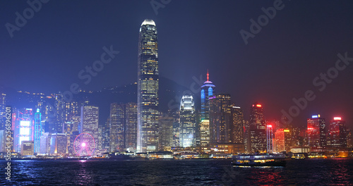 Hong Kong harbor sunset