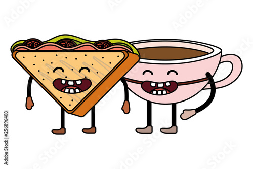 delicious tasty sandwich cartoon