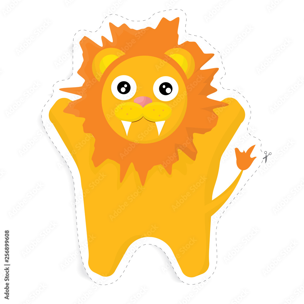 Fototapeta premium lion vector sticker