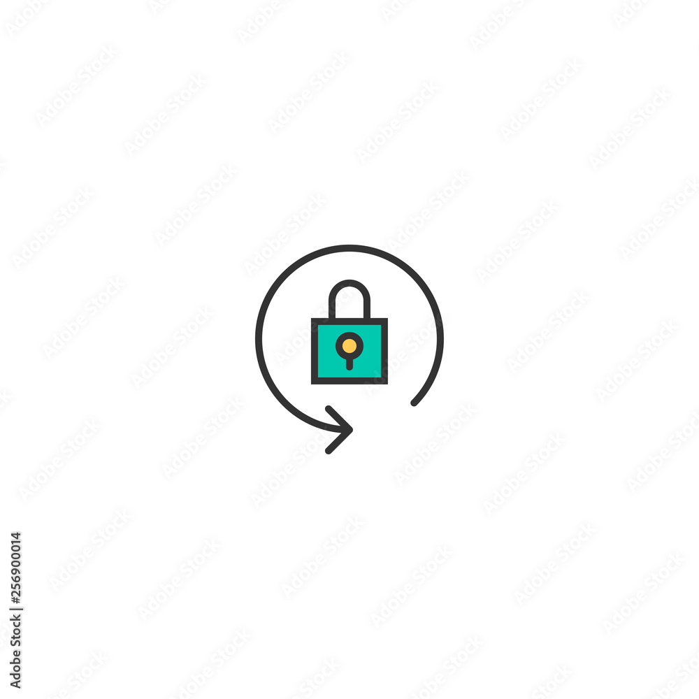 Lock icon design. Essential icon vector design Lock icon design. Essential icon vector design