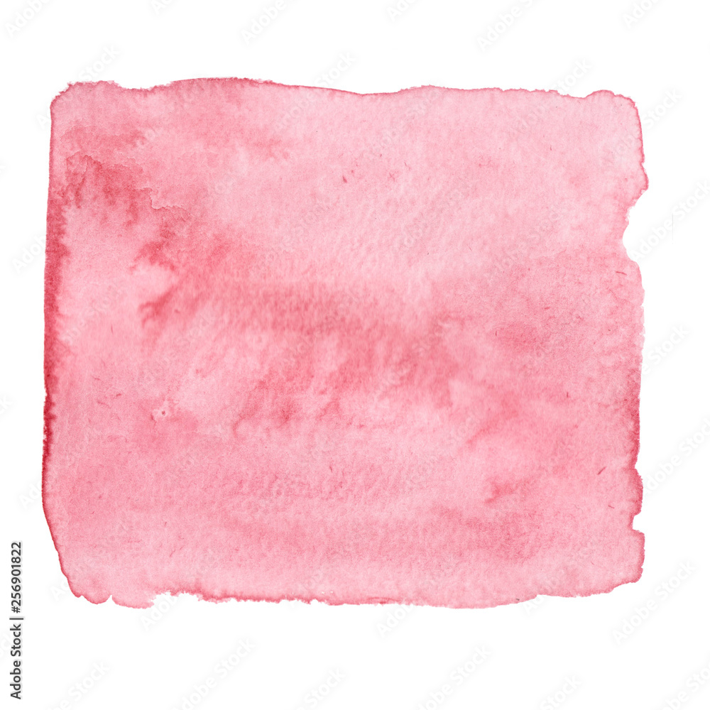 Abstract watercolor background in red color
