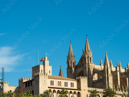 The Cathedral of Santa Maria of Palma  more commonly referred to as La Seu  is a Gothic Roman Catholic cathedral located in Palma  Majorca  Spain.