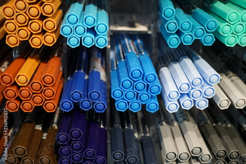 row of felt pens