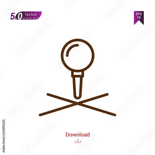 Outline Pin icon. pin icon vector isolated on white background. man-footwear. Graphic design, mobile application,professions icons 2019 year, user interface. Editable stroke. EPS10 format