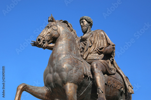 Ancient Roman equestrian statue of Marcus Aurelius