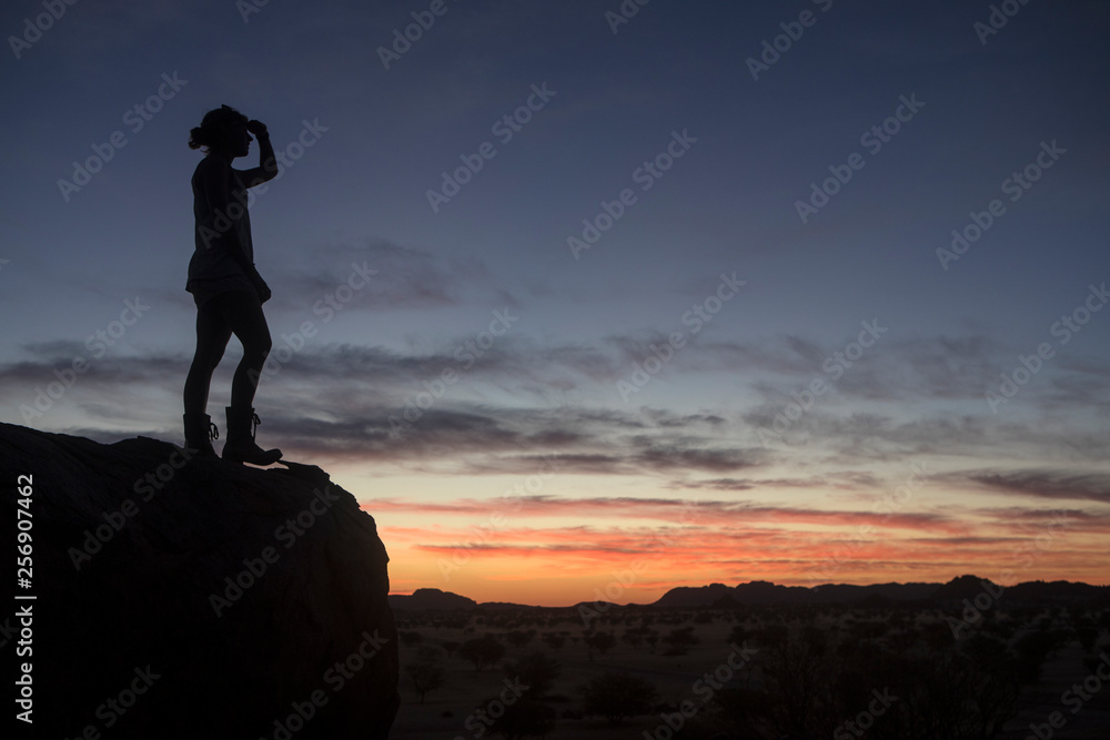 An adventurer looking to the horizon An adventurer looking to the horizon