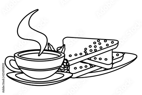 delicious tasty breakfast cartoon