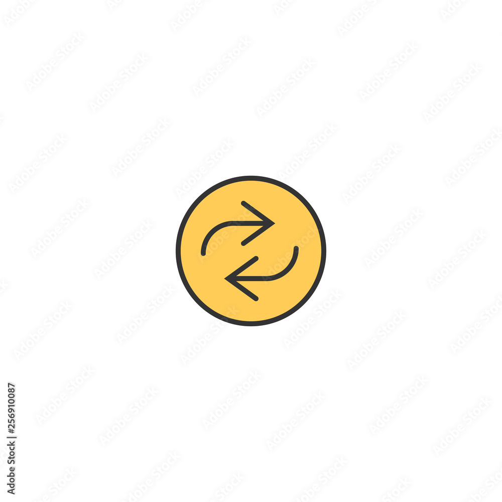 Repeat icon design. Essential icon vector design Repeat icon design. Essential icon vector design