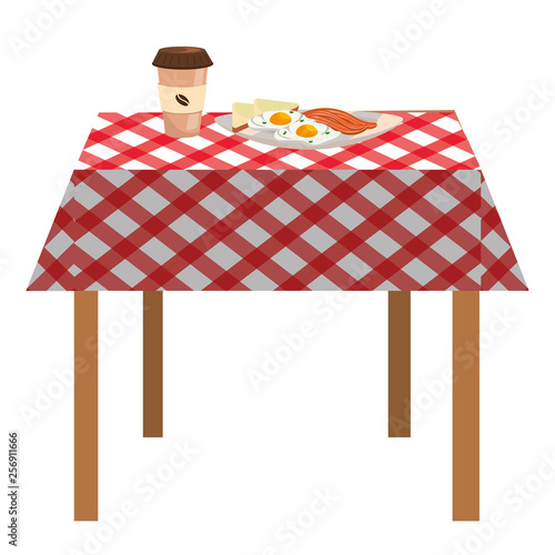 delicious tasty breakfast cartoon