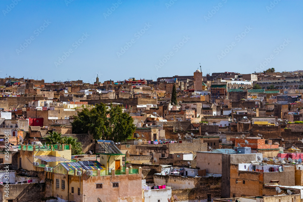 Homes and Buildings in the Medina of Fez Morocco