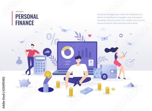 Personal Finance Flat Illustration Concept