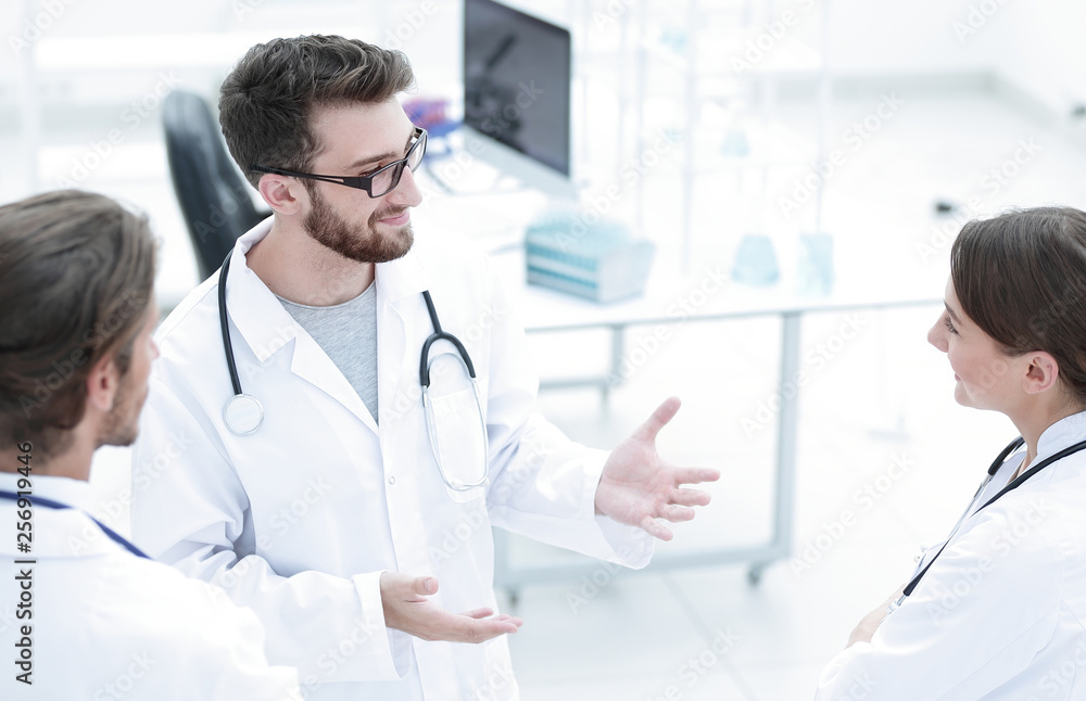 Group of doctors talking Group of doctors talking
