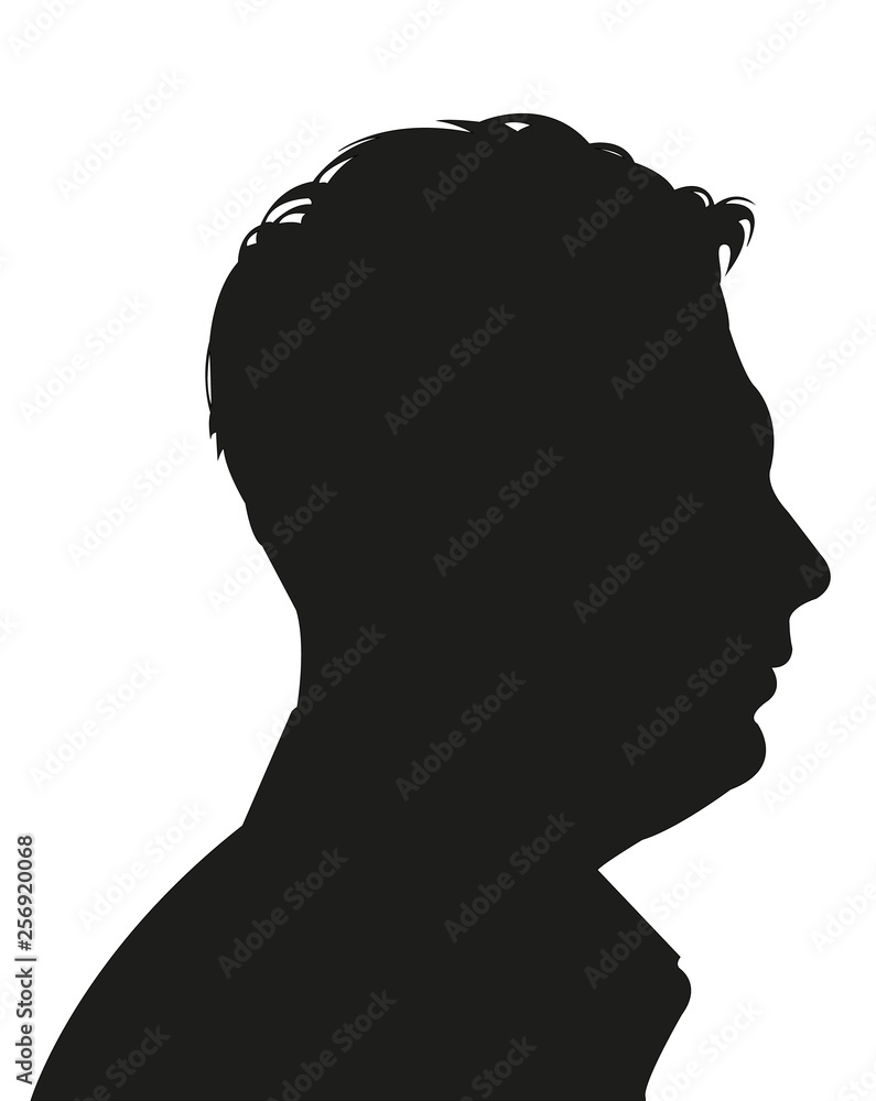   a man head silhouette vector