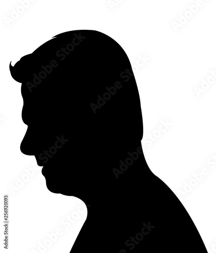   a man head silhouette vector