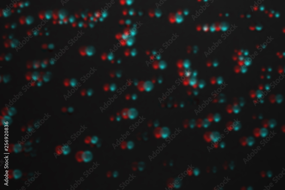 blurred background. Top view on the multi-colored colorful rhinestones scattered on a black background. Abstraction. Digital signal glitch effect (rgb shift, slices). Screen error blurred background. Top view on the multi-colored colorful rhinestones scattered on a black background. Abstraction. Digital signal glitch effect (rgb shift, slices). Screen error
