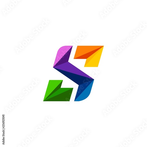 Logo S letter. Vector abstract